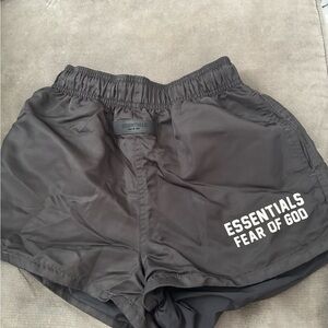 Essentials Fear of God Black Shorts, Kids Size 10